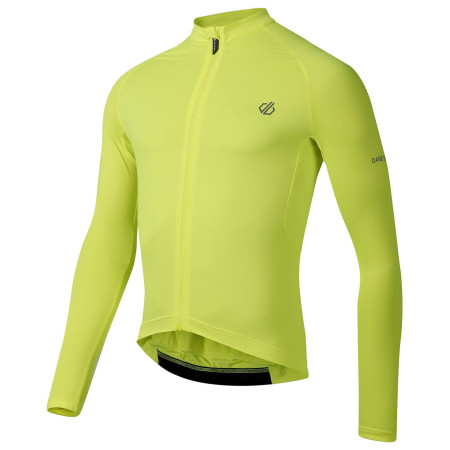 Herren Radtrikot Dare 2b Lightning Long Sleeve Jersey gelb Fluro Yellow