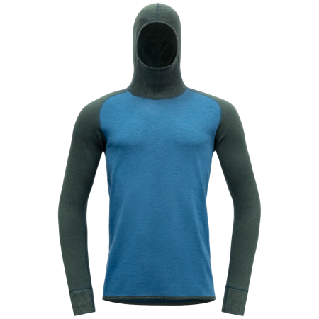 Herren-Funktionsshirt Devold Kvitegga Merino 230 Hoodie Man blau WOODS/BLUE