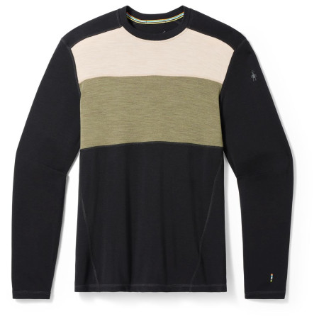 Herren-Funktionsshirt Smartwool M Classic Thermal Mrn Bl Colorbl Crew B schwarz Black-Winter Moss