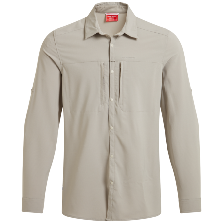 Herrenhemd Craghoppers NosiLife Pro Long Sleeved Shirt V beige Parchment
