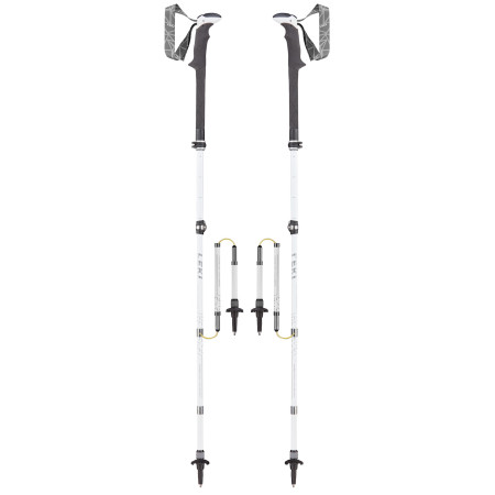 Trekkingstöcke Leki Micro Vario Carbon Lady AS schwarz WhiteLightanthraciteSilver