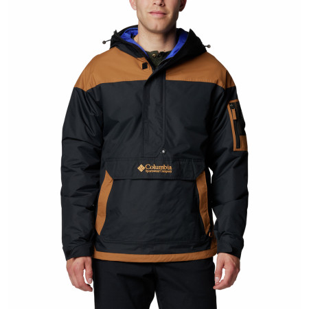 Herrenjacke Columbia Challenger™ II Insulated Pullover schwarz/braun Black, Camel Brown