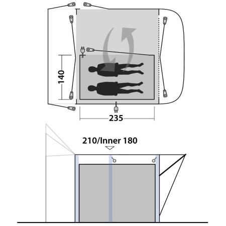 Innenzelt Outwell Inner Newburg 260