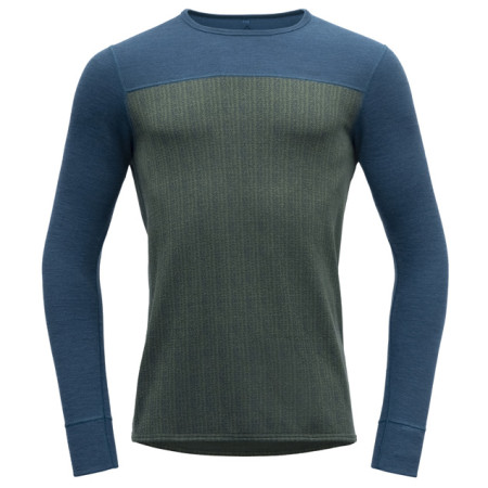 Herren-Funktionsshirt Devold Kvitegga Man Shirt grün/blau Woods/Blue