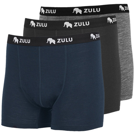 Herren-Boxershorts Zulu Merino 160 3-pack mix1 black+grey melange+navy