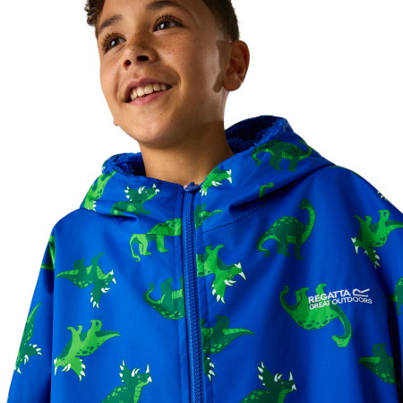 Kinder-Regenmantel Regatta Junior Changing Robe Olymp Blue Dino