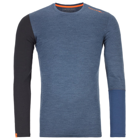 Herren-T-Shirt Ortovox Rock'n'Wool Long Sleeve M dunkelblau Nightblueblend