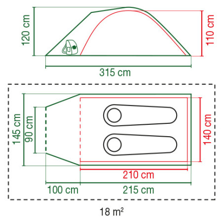 Zelt für 2 Personen Coleman Darwin 2+