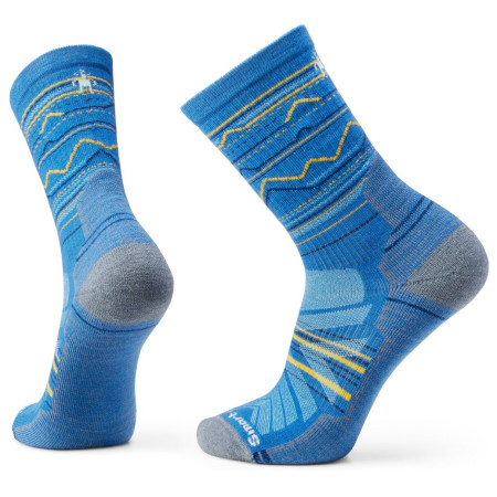 Socken Smartwool Hike Light Cushion Mountain Range Pattern Crew Socks blau/hellblau Laguna Blue