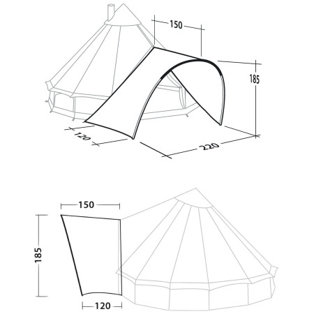 Zelterweiterung Robens Front Porch