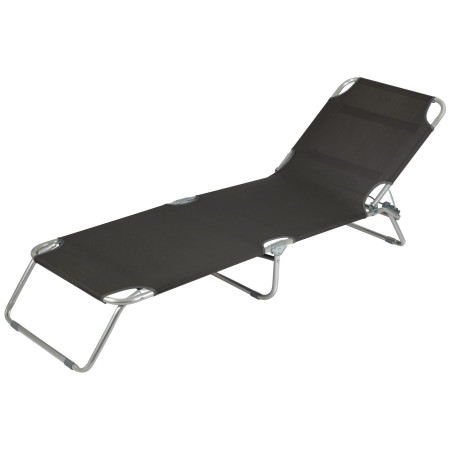 Strandliege Bo-Camp Sun lounger with sunscreen schwarz Black