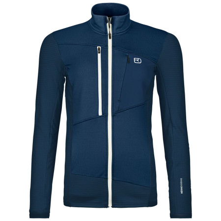 Damen Funktions-Sweatshirt Ortovox Fleece Grid Jacket W dunkelblau deep ocean