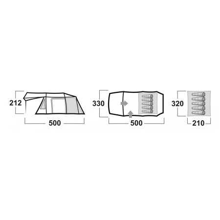 Familienzelt Husky Caravan Dural 12