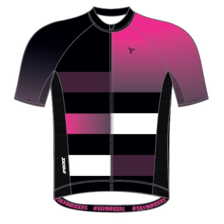 Kinder-Radtrikot Silvini Mazzani schwarz/rosa black-fuchsia