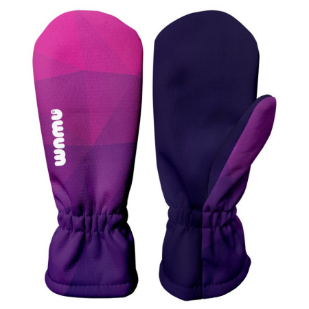 Kinder-Softshellhandschuhe WAMU Mozaika purple