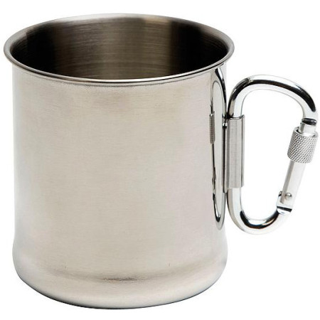 Tasse Bo-Camp Mug Stainless Steel mit der Karabine