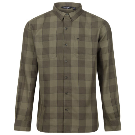 Herrenhemd Regatta Lance grün Dark Khaki/Clover Bold Check