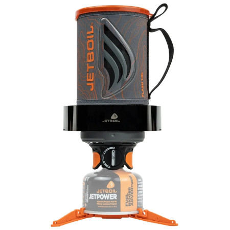 Gaskocher Jet Boil Flash 1.0L WindGuardKit grau/orange Topo