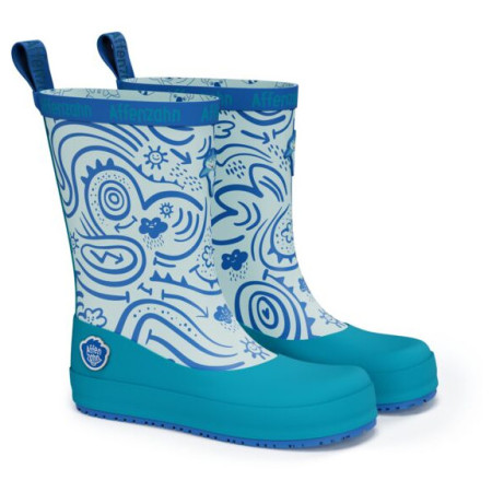 Kinderstiefel Affenzahn Rainboot Vegan Plashy Shark blau Shark