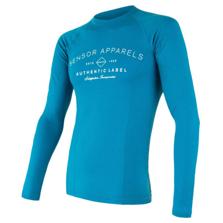 Herren-Funktionsshirt Sensor Merino DF Label blau Blue
