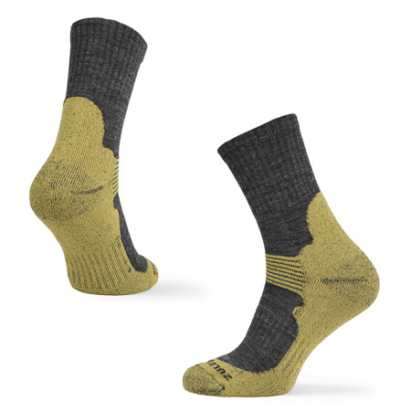 Socken Zulu Merino Women grau/gelb