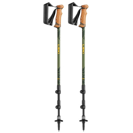 Trekkingstöcke Leki Legacy Lite AS schwarz mango-olivgreen-bottlegreen