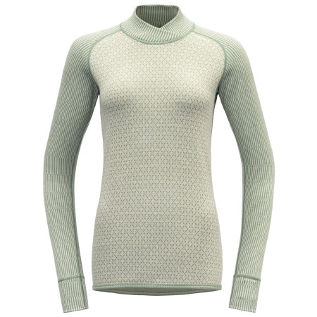 Damen-Funktionsshirt Devold Kvitegga Merino 230 Cross Neck weiß Raw White