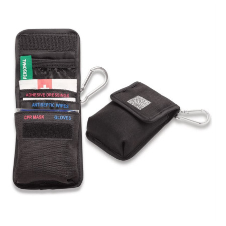 Reise-Verbandskasten Survival First Aid Kit - Pocket CPR schwarz Black