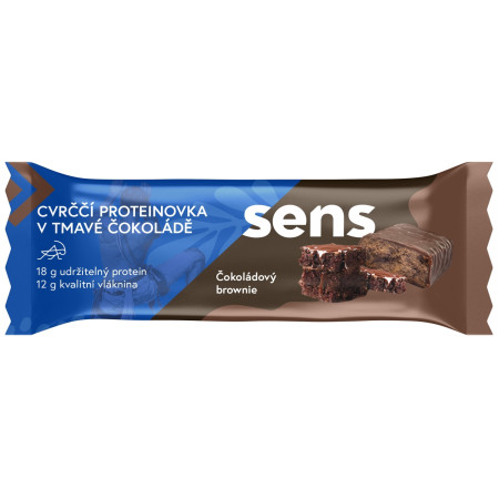 Riegel Sens Cricket Proteinriegel in dunkler Schokolade - Chocolate Brownie (60g)