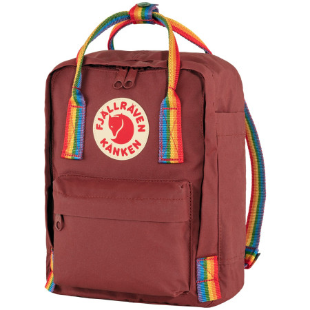 Rucksack Fjällräven Kånken Rainbow Mini rot Ox Red-Rainbow Pattern