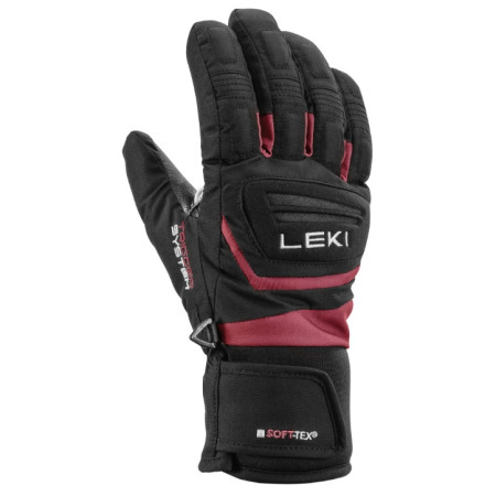 Kinder Skihandschuhe Leki Griffin 3D Junior schwarz/rosa black-rosé