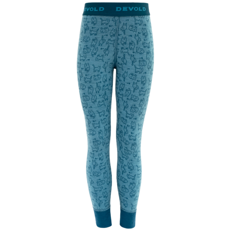 Kinder-Funktionsunterwäsche Devold Duo Active Merino Longs Kid hellblau MOON