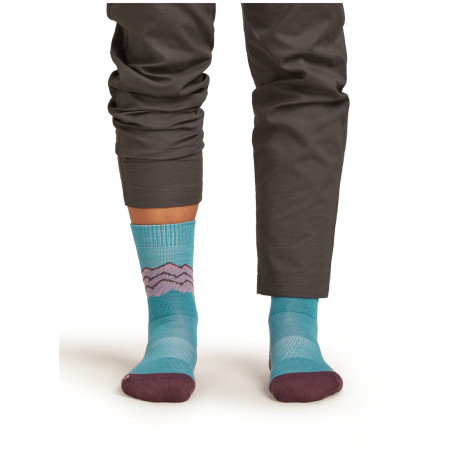 Damensocken Icebreaker Women Merino Hike+ Medium Crew Across the Peaks