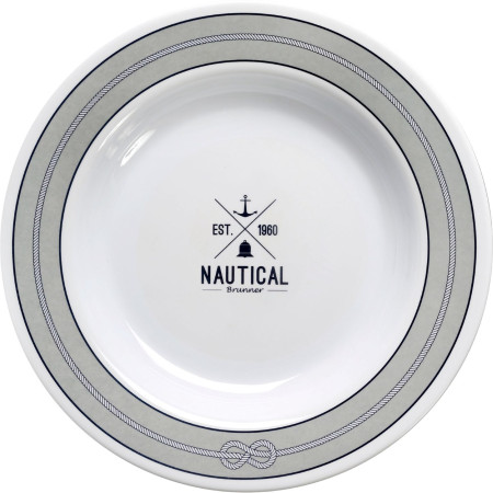 Teller Brunner Deep plate white grau/weiß