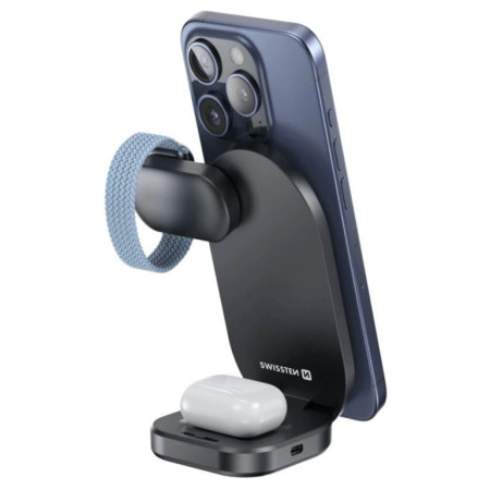 Kabelloses Ladegerät Swissten MagBase 3-in-1