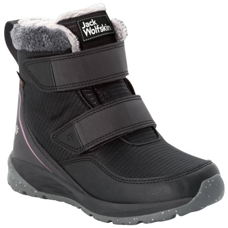 Kinderschuhe Jack Wolfskin Polar Wolf Texapore Mid Vc K schwarz/rosa phantom / pink