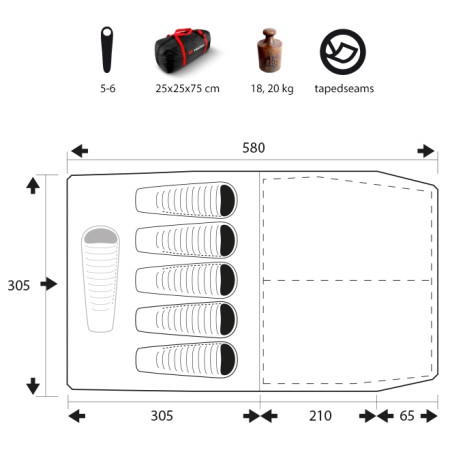 Familienzelt Trimm Monzun