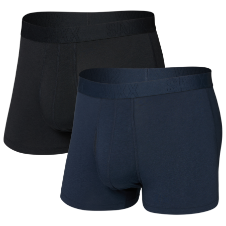 Boxershorts Saxx Droptemp Cooling Cotton Trunk Fly 2Pk schwarz/blau dark ink/black
