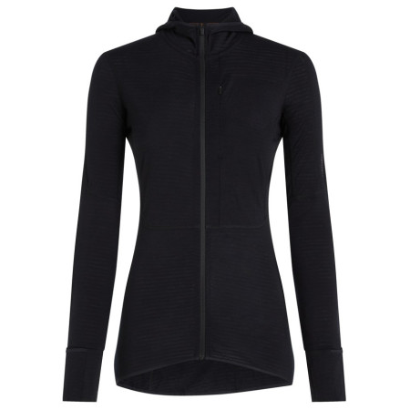 Damen Funktions-Sweatshirt Icebreaker Women Merino Blend 200 RealFleece™ Descender LS Zip Hoodie schwarz Black