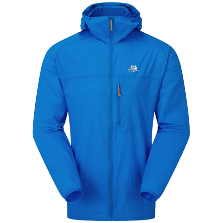 Herren Windjacke Mountain Equipment Aerofoil Hooded Jacket blau Atlantic Blue