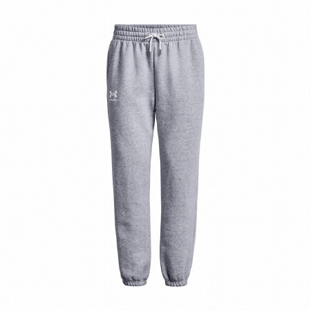 Damen-Jogginghosen Under Armour Essential Fleece Joggers hellgrau ModGrayLightHeather/White