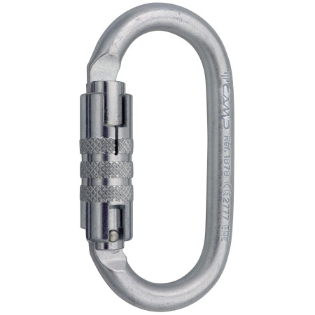 Karabiner Camp Steel Oval Pro 2Lock silber