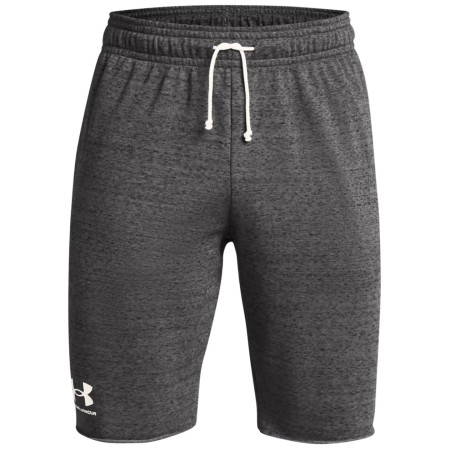 Herrenshorts Under Armour Rival Terry Short grau/weiß Castlerock Light Heather / / Onyx White