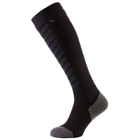 Wasserdichte Socken SealSkinz MTB Thin Knee schwarz Black/Anthracite/Charcoal