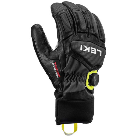 Skihandschuh Leki Griffin Tune 3D Boa schwarz black-graphite-ice lemon