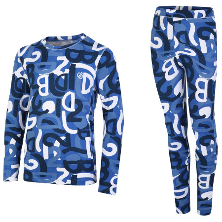 Kinder-Thermounterwäsche Dare 2b Pow Baselayer Set blau Olympian Blue Graffiti