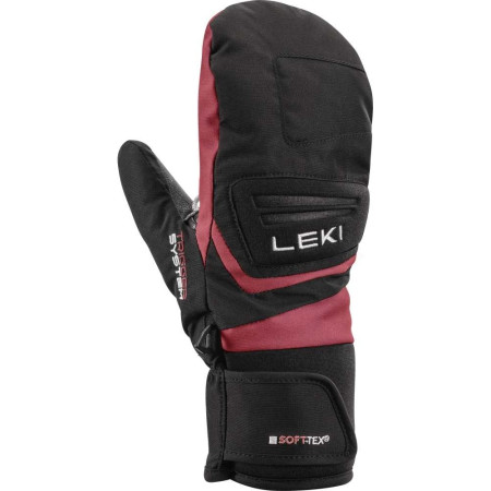 Kinder Skihandschuhe Leki Griffin 3D Junior Mitt schwarz/rosa black-rosé