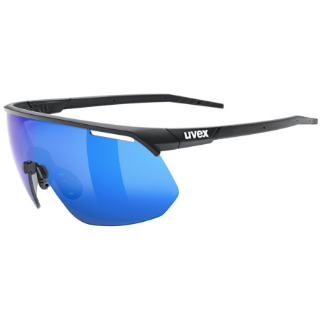 Sportbrille Uvex Pace One schwarz Black Matt/Mirror Blue
