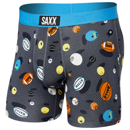 Boxershorts Saxx Vibe Super Soft BB grau/blau BallsToTheWalls/Black