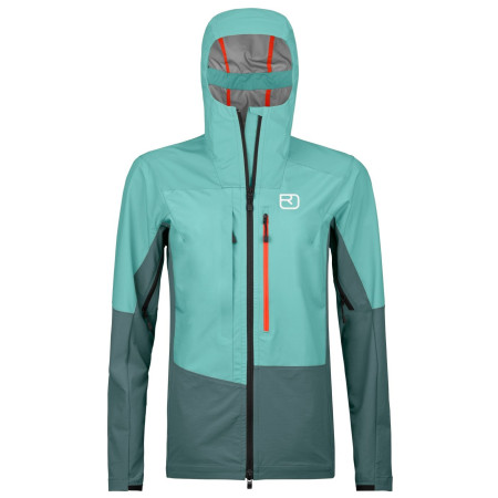 Damen-Softshell-Jacke Ortovox Mesola Jacket W hellblau ice waterfall